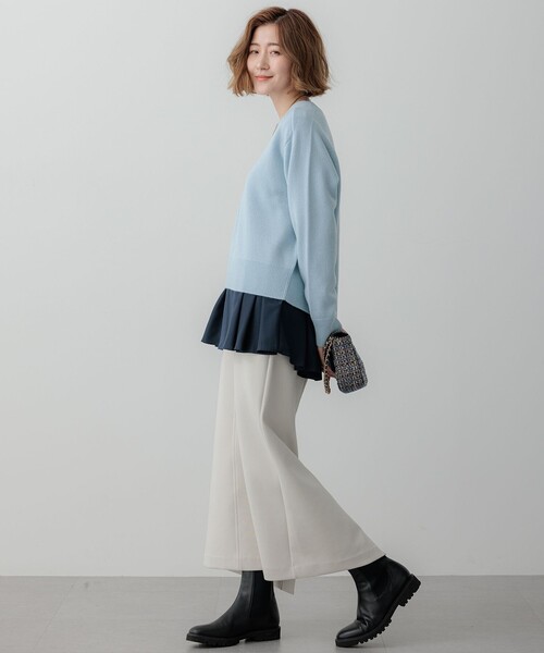 新品タグ付き✨ 23区　24SS 洗える ウールカシミヤVネックニット　38 23区 ニット セーター 「Oggi2月号掲載/洗える」ウールカシミヤ