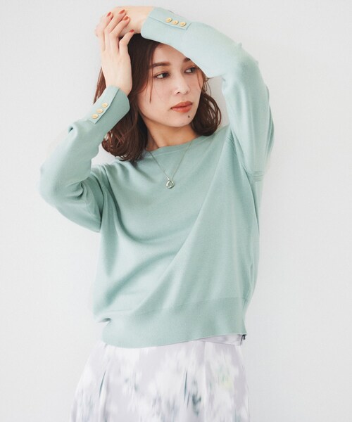 新品未使用　セオリー　レーヨン素材　アンサンブル　S UNTITLED ニット セーター 「アンサンブル可能/6色展開」スパン