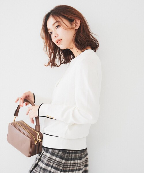 【アンサンブル可能6色展開】スパンレーヨン プルオーバーニット UNTITLED ニット セーター 「アンサンブル可能/6色展開」スパン