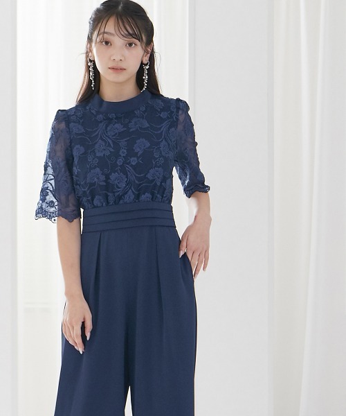 オールインワン　レース　ワイドパンツドレス　バースデーバッシュ Lace Ladies パーティードレス オールインワン パンツドレス