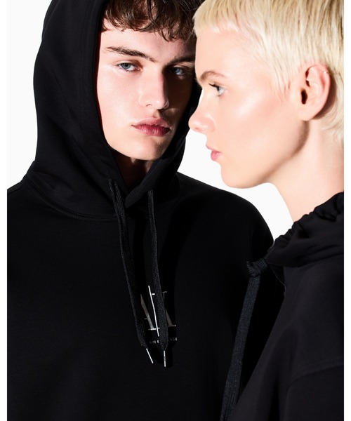 Armani Exchange ICON ブラックパーカー S ARMANI EXCHANGE トレーナー スウェット 「A|X アルマーニ