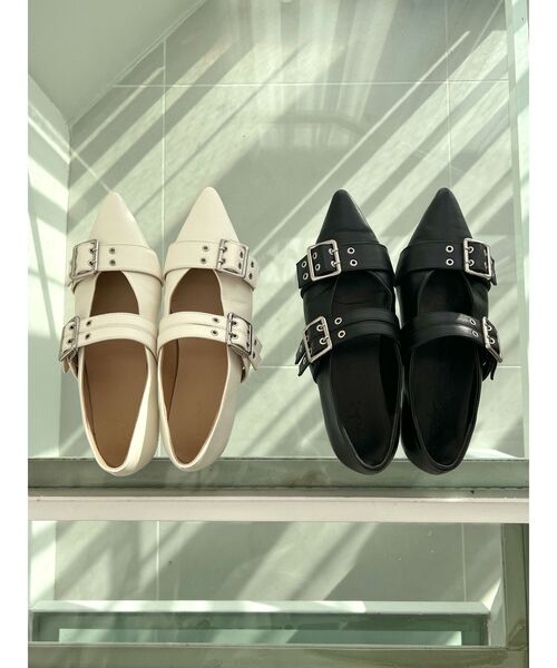 Ungrid パンプス ベルトデザインポインテッド　23.5 新品 Ungrid パンプス ベルトデザインポインテッドシューズ