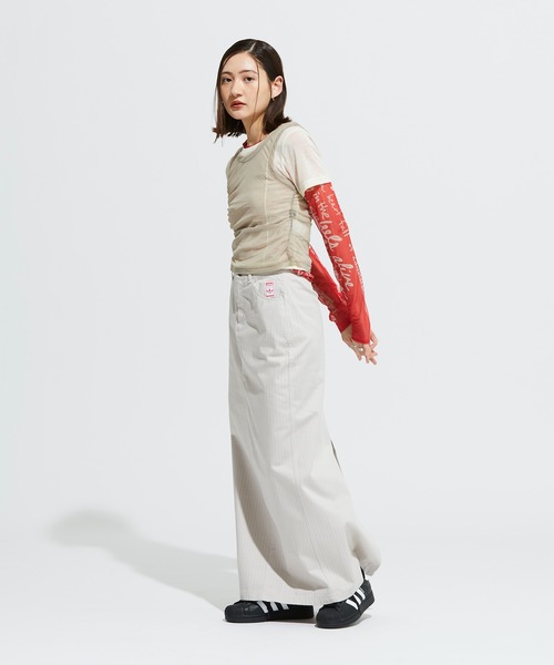 adidas スカート 総柄プリント マキシスカート / アディダス