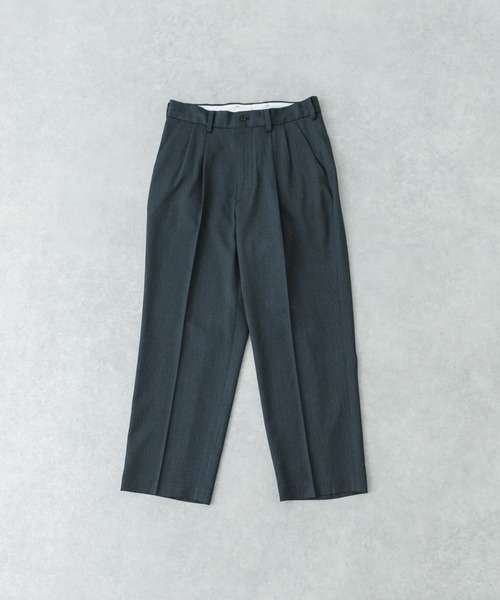 UNITEDARROWS　通年用　ウールスラックス　サイズ48 日本製 セール】 ウールフランネル 2プリーツサイドアジャスター