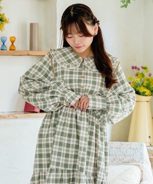 kutir ワンピース 「クティールとレトロ」パイピングアソート