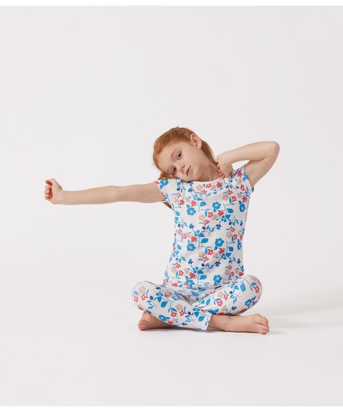 プチバトー PETIT BATEAU 長袖パジャマ （オフホワイト