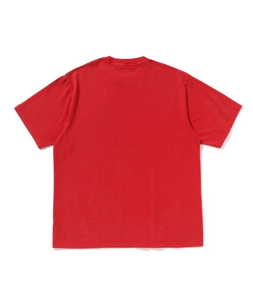 A BATHING APE tシャツ GARMENT DYE LOGO RELAXED FIT TEE