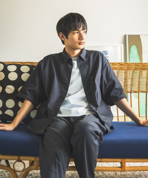 GLOBAL WORK（グローバルワーク） シャツ 半袖 アーバンデニムシャツ