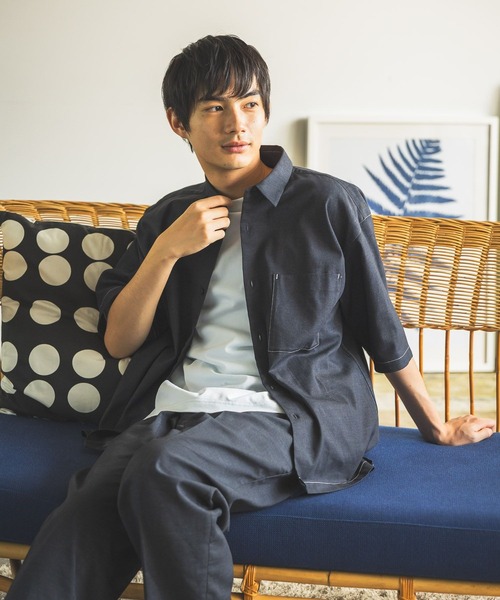 GLOBAL WORK（グローバルワーク） シャツ 半袖 アーバンデニムシャツ