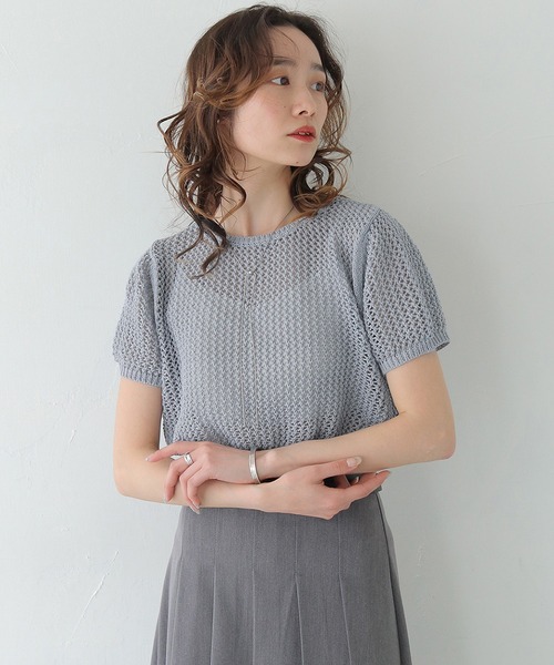 CLEIO ニット セーター 「CLEIO」クロップドメッシュニット