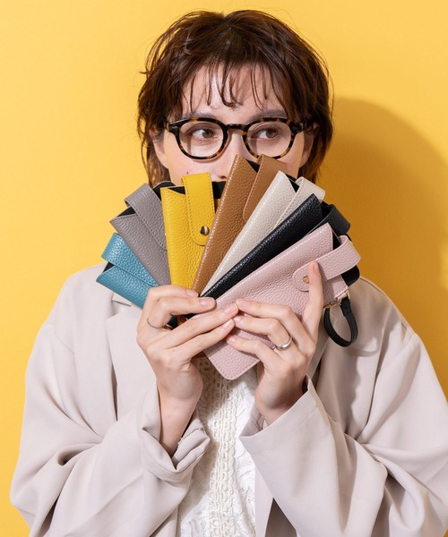 mieno（ミエノ） 「mieno」メガネケース 革 ストラップ付 : ZOZOTOWN