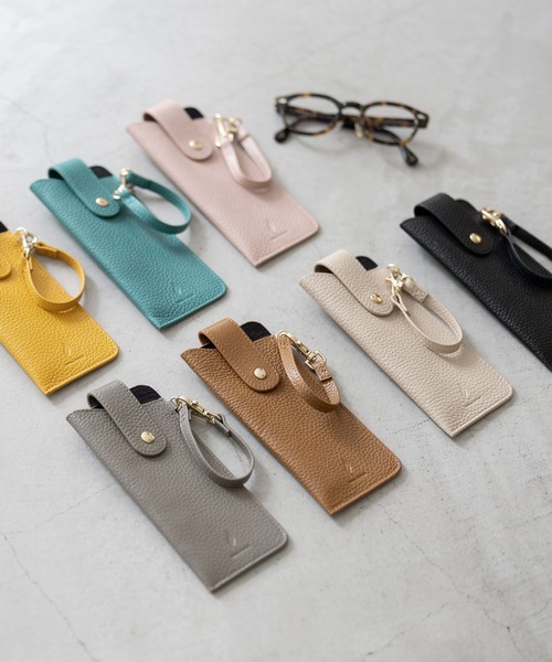 mieno（ミエノ） 「mieno」メガネケース 革 ストラップ付 : ZOZOTOWN