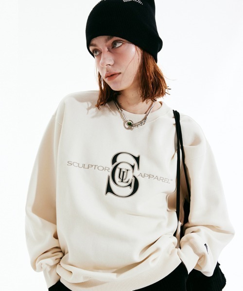 「SCULPTOR」 スウェットカットソー SMALL アイボリー レディース