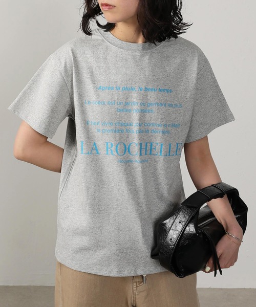 tシャツ USAコットン 汗染み防止 ロゴプリントTシャツ 2WAY レディース