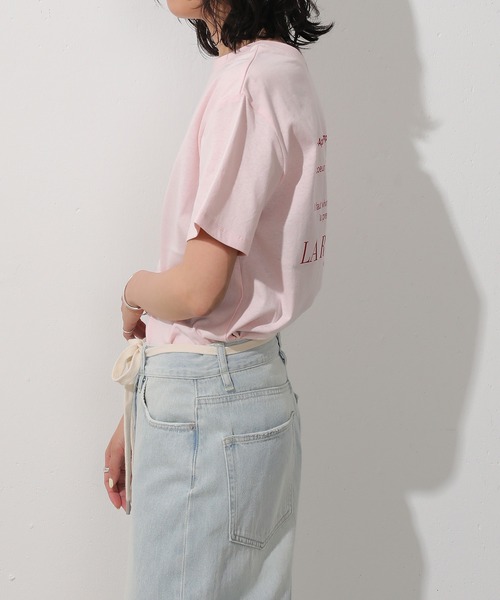 tシャツ USAコットン 汗染み防止 ロゴプリントTシャツ 2WAY レディース tシャツ USAコットン 汗染み防止 ロゴプリントTシャツ 2WAY