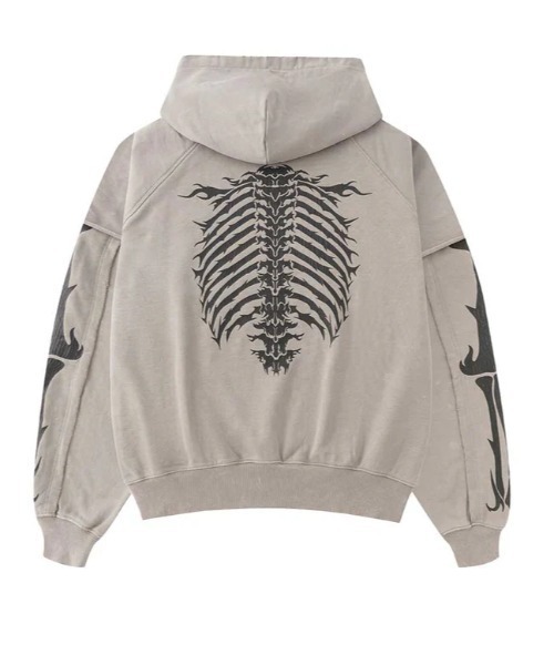 パーカー SUPPLIER/サプライヤー/Fire Bones Layered Slev Zip Hoodie レディース メンズ