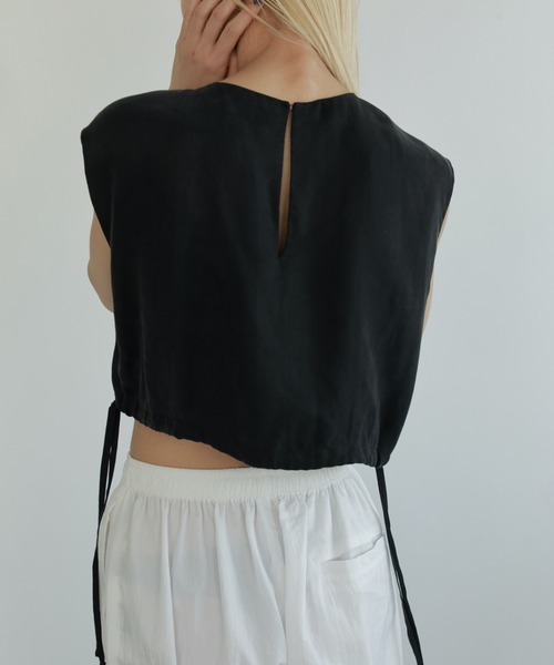 ブラウス シャツ Sleeveless Drawstring Tops レディース anuke ブラウス シャツ Sleeveless Drawstring Tops レディース