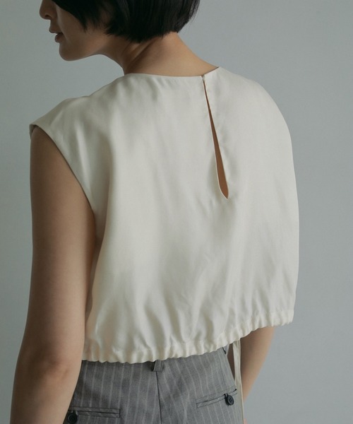 ブラウス シャツ Sleeveless Drawstring Tops レディース anuke ブラウス シャツ Sleeveless Drawstring Tops レディース