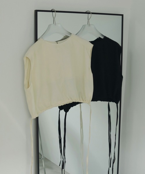 ブラウス シャツ Sleeveless Drawstring Tops レディース anuke ブラウス シャツ Sleeveless Drawstring Tops レディース
