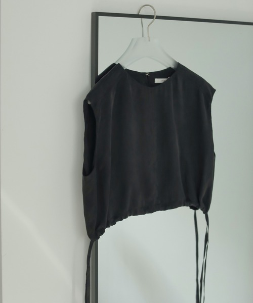 ブラウス シャツ Sleeveless Drawstring Tops レディース anuke ブラウス シャツ Sleeveless Drawstring Tops レディース