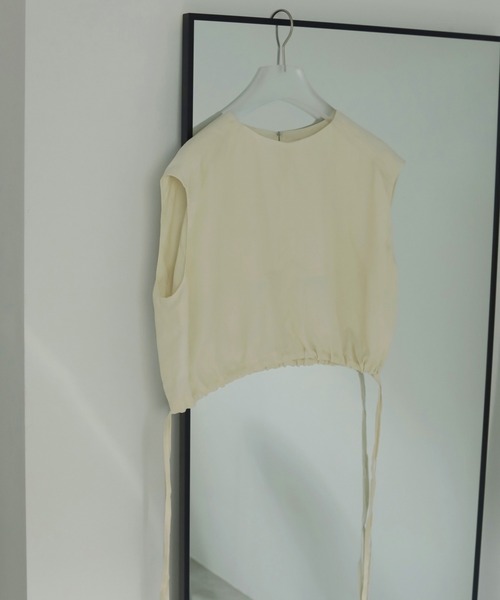anuke ブラウス シャツ Sleeveless Drawstring Tops レディース