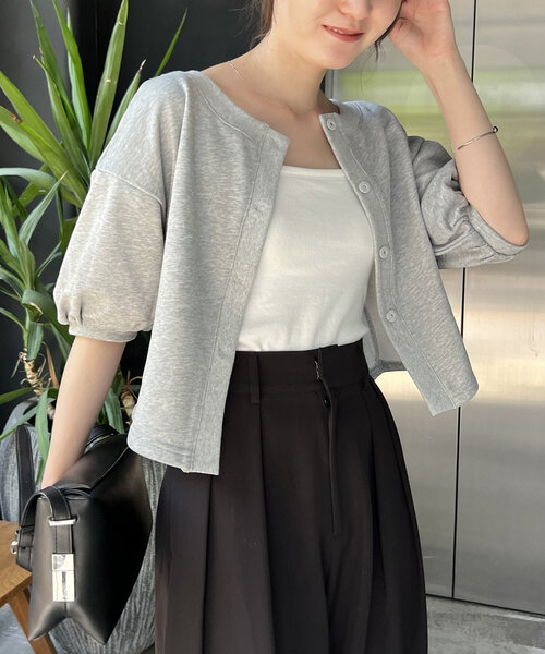 CAPRICIEUX LE'MAGE tシャツ 前開きパフトップス レディース
