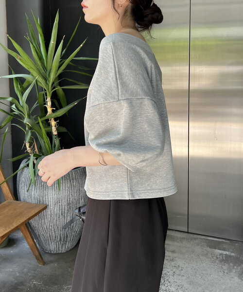 CAPRICIEUX LE'MAGE tシャツ 前開きパフトップス レディース