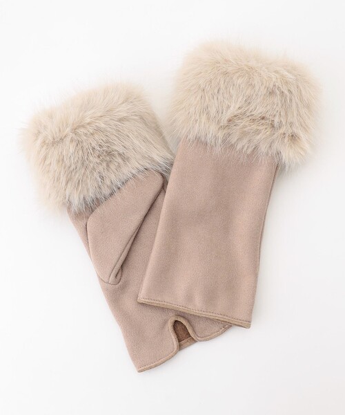 TOCCA（トッカ） 手袋 FAKE SUEDE FUR HANDWARMER 手袋 レディース