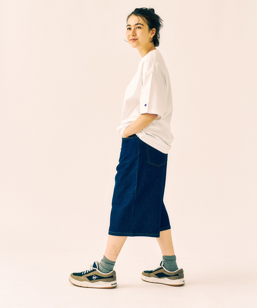「Champion」 半袖Tシャツ MEDIUM サックスブルー メンズ