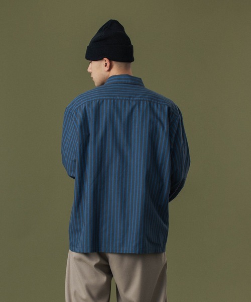 XLARGE ストライプ ラガーシャツ Mサイズ XLARGE シャツ STRIPE WORK SHIRT メンズ レディース : ZOZOTOWN