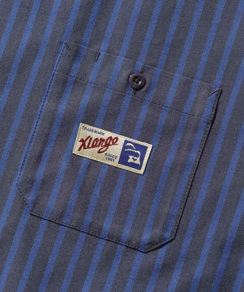 【XLARGE】 ストライプ ラガーシャツ XLARGE】 ストライプ ラガーシャツ XLARGE 【並行輸入