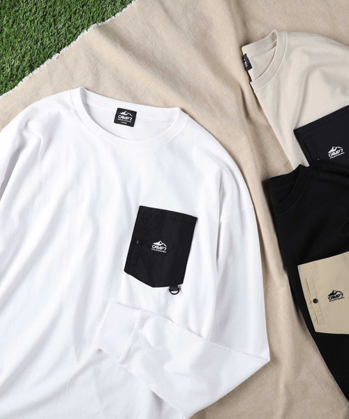 「CAMP7」 長袖Tシャツ L ベージュ メンズ