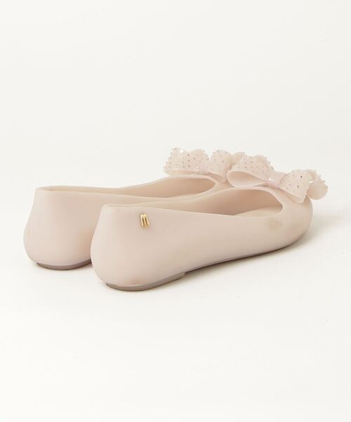メリッサ　リボンフラットレインシューズ　訳有　匿名配送　雨用パンプス　24.5 melissa メリッサ リボン付 レイン パンプス シューズ 韓国