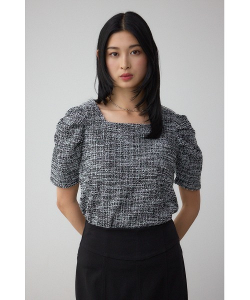 AZUL BY MOUSSY（アズールバイマウジー） tシャツ カットツイード袖