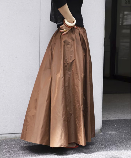 極美品 ヴェルメイユパーイエナ ロング ティアードスカート ブラウン 極美品 ヴェルメイユパーイエナ ロング ティアードスカート