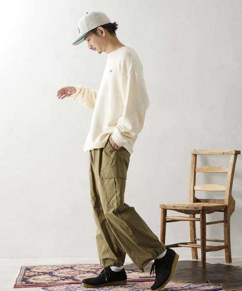 「LACOSTE」 長袖Tシャツ 4 グリーン メンズ