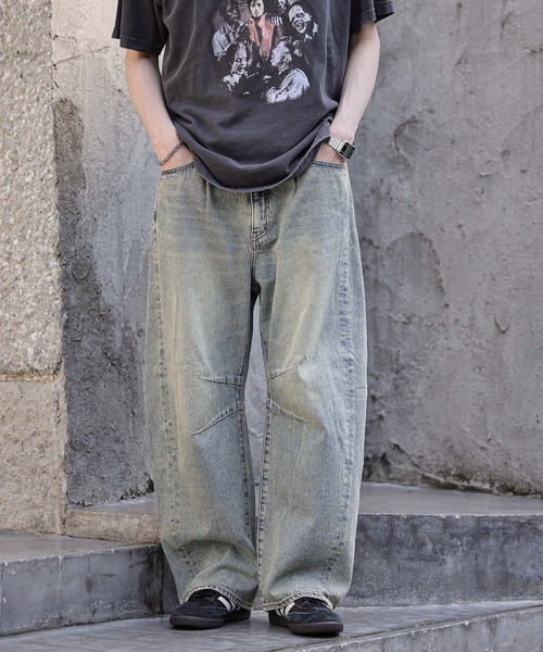 「RAGEBLUE」 加工デニムパンツ MEDIUM ブルー メンズ
