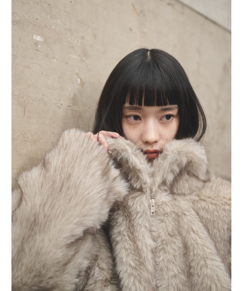 AIC. ブルゾン アウター ボリュームファースタンドショートブルゾン