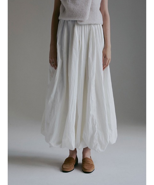 K05692)HER. ハー　ワッシャーフレアスカート ロングスカート　2 HER. スカート ワッシャーバルーンマキシスカート : ZOZOTOWN Yahoo!店