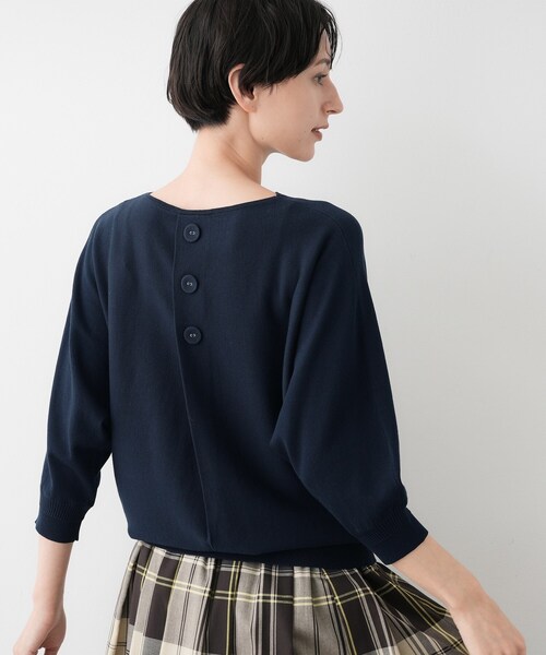 Dessin（デッサン） ニット セーター 「洗える」後ろボタンニットプル