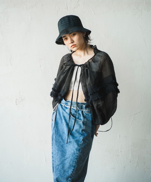 「ORIENT MILLINERY」 ボレロ FREE ホワイト レディース_画像4