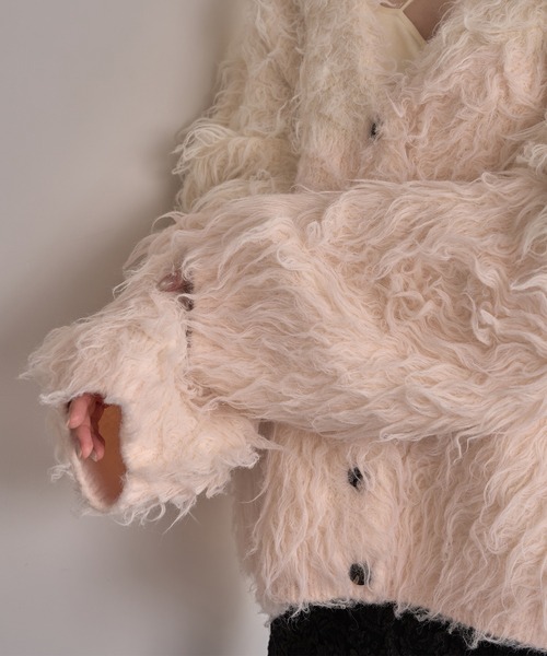 mideal（マイディール） カーディガン nuance design shaggy cardigan