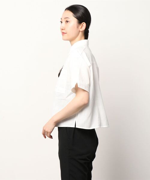 「FRED PERRY」 半袖シャツ 10 ホワイト レディース_画像2