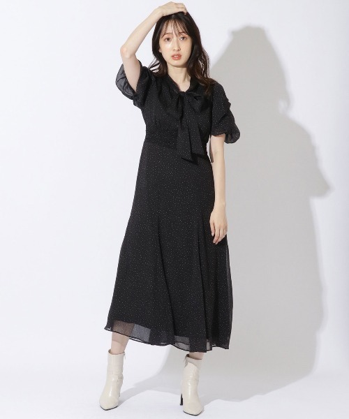 「WILLSELECTION」 半袖ワンピース MEDIUM ブラック系その他 レディース_画像9