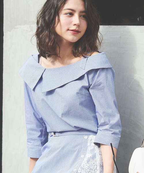 「NOELA」 長袖ブラウス FREE ブルー レディース_画像3