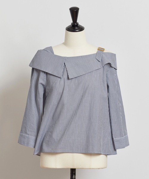 「NOELA」 長袖ブラウス FREE ブルー レディース_画像7