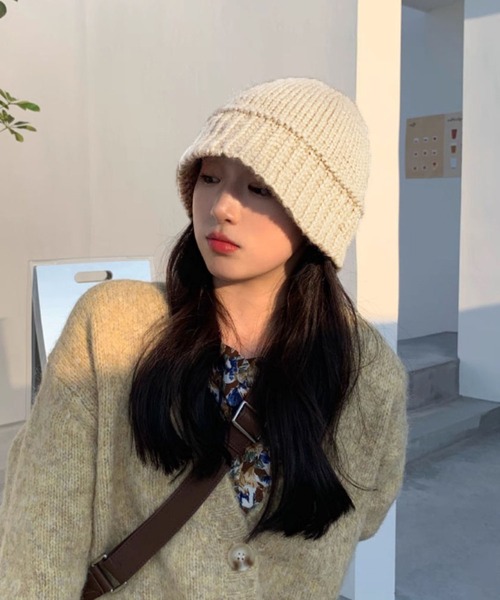 VIBGYOR ニット帽 ニットキャップ 「EIZZ/アイズ」リブ編み ニット