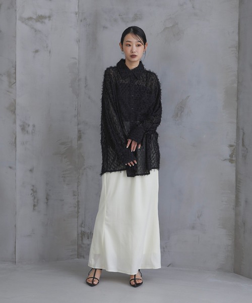 「feepur」 長袖シャツ MEDIUM アイボリー レディース_画像4