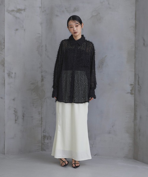 「feepur」 長袖シャツ MEDIUM アイボリー レディース_画像5