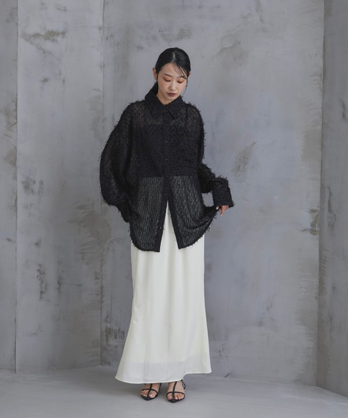 「feepur」 長袖シャツ MEDIUM アイボリー レディース_画像8